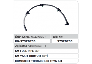 8973287331 97328733 0928400552 GMC Chevrolet 6.6 L Yakıt Hortum Seti